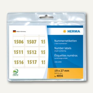 Nummernetiketten 1-500