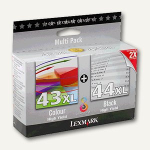 Lexmark Tintenpatrone Nr.44XL Schwarz – Für Drucker X9350, Hohe Kapazität (540 Seiten)