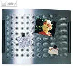 Hebel Magnetboard Edelstahl m. Lochbild