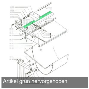 Andruckleiste mit 3 Linien für Langschneider 150cm