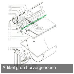 Gegenschnittschiene für Langschneider 150cm