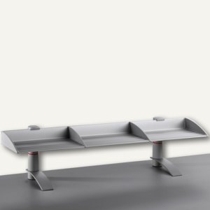 BoardMaster 120, 1 Aluminium-Regal 120cm, freistehend, lichtgrau, 750+0652+000