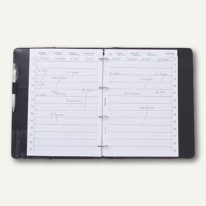 bind Zeitplaner DIN A4, 1 Woche/2 Seiten, Kunstleder, schwarz, 31504