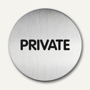 83 mm, kratzfest, Edelstahl-T/ürschild Durable Selbstklebendes Piktogramm WC 5 St/ück