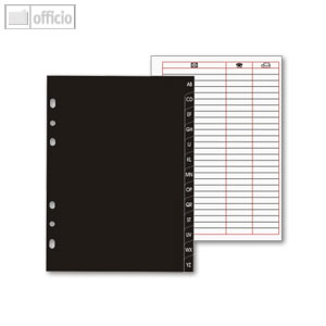 Jüscha Einlage A-Z-Register inkl. 25 Blatt Adressen