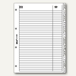 Kalendereinlage A-Z Register