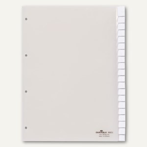 Kunststoff-Register DIN A4, blanko, Schilder bedruckbar, 20-tlg., 3 Sets