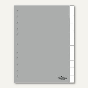DURABLE Kunststoff Register DIN A4 PP 10-teilig grau