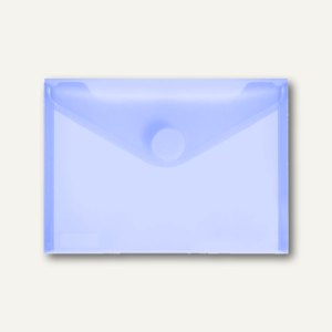FolderSys Umschlag transparent blau, DIN A6 quer, PP, Klett, 100 St., 40116-44