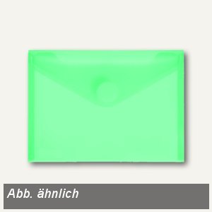 FolderSys Umschlag transparent grün, DIN A6 quer, PP, Klett, 100 St., 40116-54