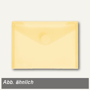 FolderSys Umschlag transparent gelb, DIN A6 quer, PP, Klett, 100 St., 40116-64