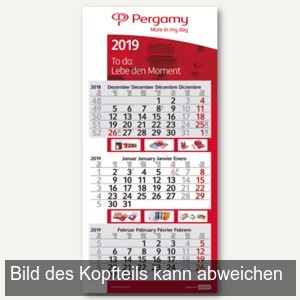 3-Monats-Wandkalender mit Kalenderblöcken