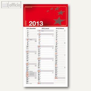 3-Monatskalender vertikal 2013
