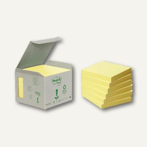 Post-it® Haftnotizblock Post-it Haftnotiz-Würfel, 76 x 76 mm, Pastell -Grüntöne