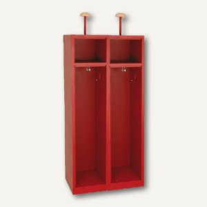 Feuerwehrschrank, o. Türen, Helmhalter, B 80 x H 180 x T 50 cm, feuerrot, F080