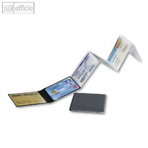 Leporello-Mäppchen Silver für 8 Kreditkarten