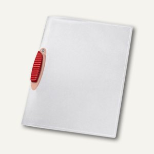 Klemmfix-Mappe Crystal, DIN A4, starke PP-Folie, roter Clip, 25 St., 4940220