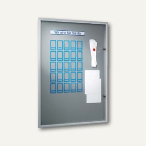 Vitrine hoch + Fototaschen ohne Rücken + Etiketten