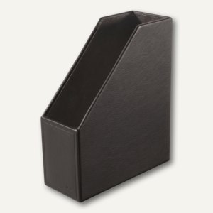 Läufer "Scala" Stehsammler aus Rindsleder, 25 x 30/14 x 10,5 cm, schwarz, 39026