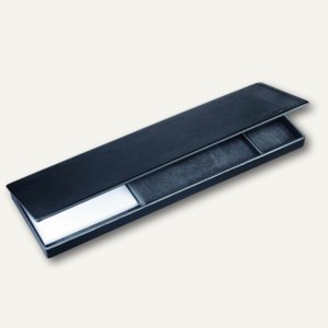 Läufer "La Linea" Set mit Deckel, naturgenarbtes Rindsleder, schwarz, 39216