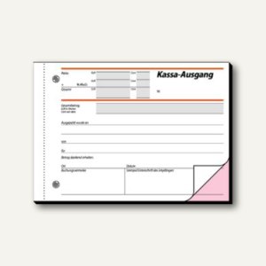 Kassa-Ausgang DIN A6 quer 2x40 Blatt selbstdurchschreibend