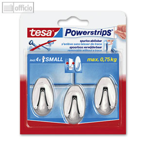 Powerstrips Mini Haken57543-2 chrom 3er Pack