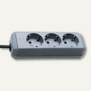 Brennenstuhl Steckdosenleiste "Eco-Line", 3-fach, silbergrau, 3 Stück,1158630015