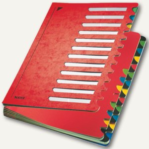 LEITZ Pultordner Deskorganizer Color, DIN A4, 1-24/A-Z, rot, 5914-00-25