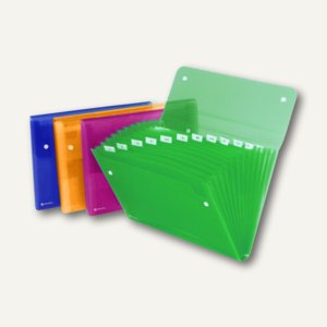 Rexel Optima Fächermappe A4, 13-teilig, Schwarz - Ordner Für Bis Zu 500 Blatt