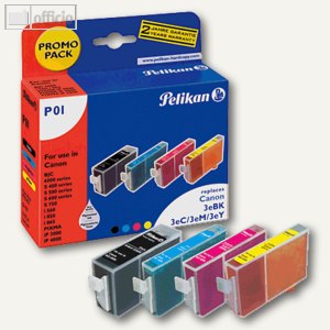 Promo Pack P01 - VE 4 Patronen CMYK für Canon BCI-3E