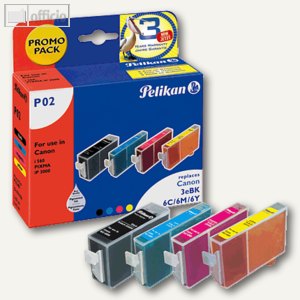 CMYK-Promopack P02 für Canon BCI3ebk/BCI6e