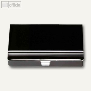 Visitenkarten-Etui pure:black White Stripe