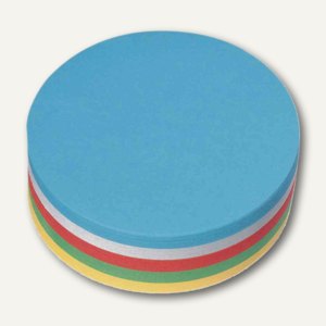 Nobo Moderationskarte Kreise, 130 g/qm, Ø 140 mm, sortiert, 250 Stück, 1901305