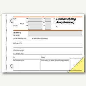 Formularbuch Ausgabe-/Einnahmebeleg