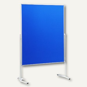 Nobo Moderationswand Standard, 1200 x 1500 mm, Filz beidseitig, blau, 1901324