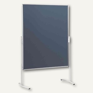 Nobo Moderationswand Standard, 1200 x 1500 mm, Filz beidseitig, grau, 1901325