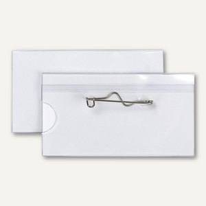 officio Namensschilder, 75 x 40 mm quer, mit Anstecknadel 100 St., 351531