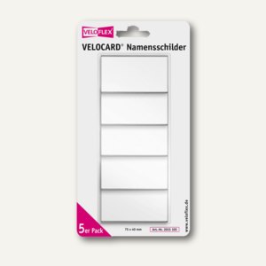 Namensschild VELOCARD, 75 x 40mm, PVC, mit Clip, glasklar, 50 St., 2015105