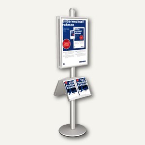 Infodisplay 2-seitig DIN A2 + 2 Prospektfächer je 2x DIN A4