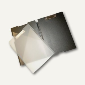Klemmbrett-Mappe DIN A4, PP, bis 50 Blatt, anthrazit, 10 Stück, 26345.045