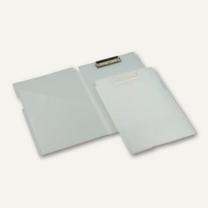 Klemmbrett-Mappe DIN A4, PP, bis 50 Blatt, transparent, 10 Stück, 26345086