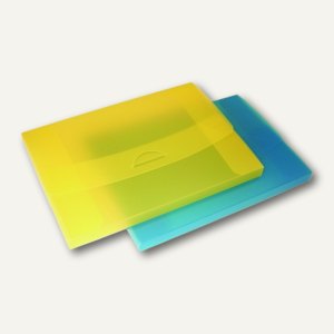 dataplus Sammelmappe, DIN A4, bis 200 Blatt, gelb-transparent, 10 St., 27420860