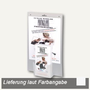 Wandprospekthalter Lang DIN mit A4 Tasche