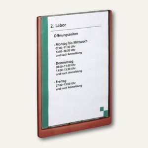Durable Türschild CLICK SIGN 210 x 297 mm (A4), Kunststoff, rot, 4867-03