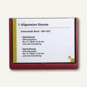 Durable Türschild CLICK SIGN 210 x 148.5 mm (A5), Kunststoff, rot, 4866-03