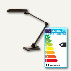 Alco Kompakt-Leuchtstofflampe, Sockel 2G7, Doppelarm, schwarz, 9042-11