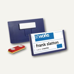 Namensschilder FRAME, magnetisch, 40 x 75 mm, dunkelblau, 25 Stück, 850407