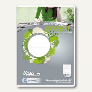 Green Hausaufgabenheft DIN A5