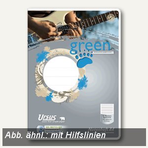 Green Notenheft A4