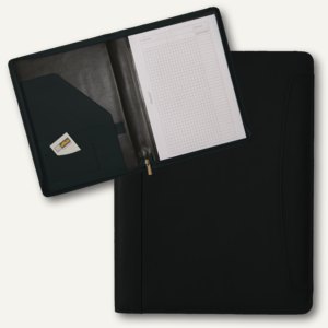 Alassio Schreibmappe VALLO, DIN A4, Nappaleder, schwarz, 30091